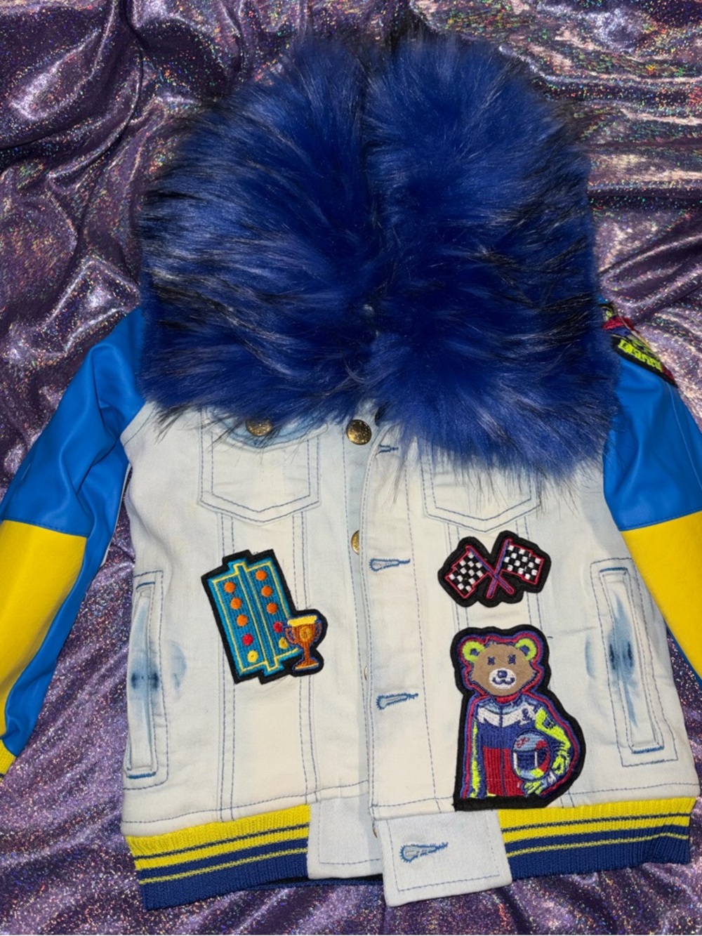 Junior Elite Premium Denim Jacket with Fur